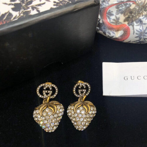 High Quality Luxury Gucci Strawberry Earrings product detail