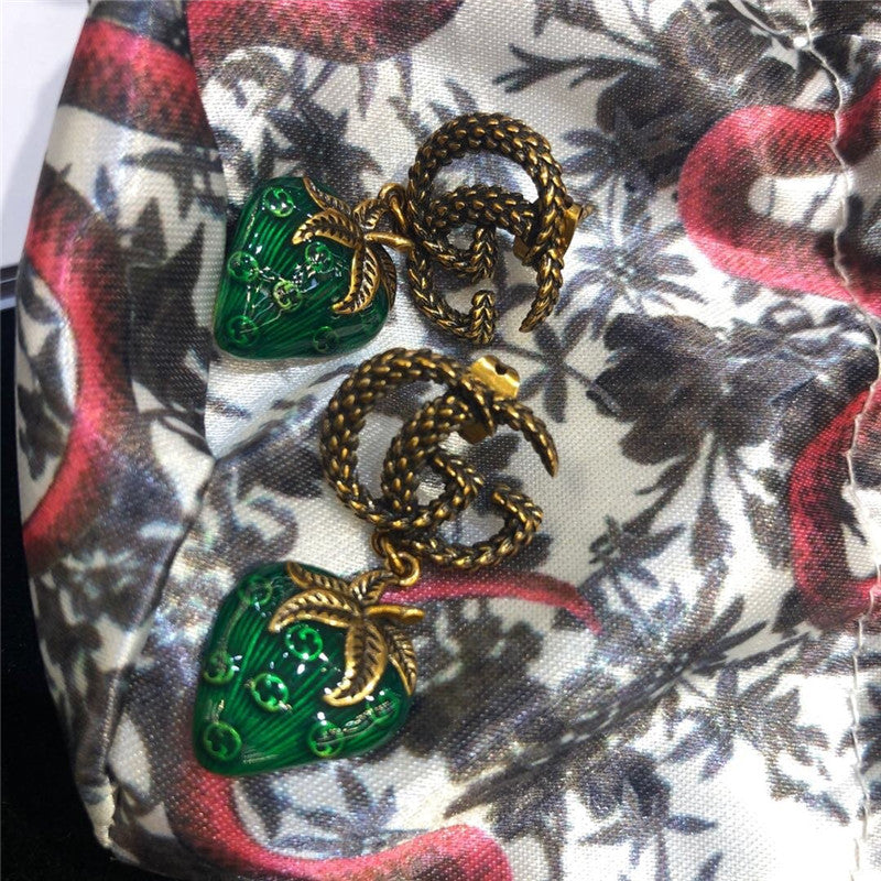 High Quality Luxury Gucci Strawberry Earrings – Style 51045 product detail