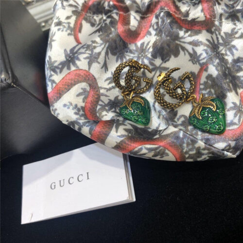 High Quality Luxury Gucci Strawberry Earrings – Style 51045