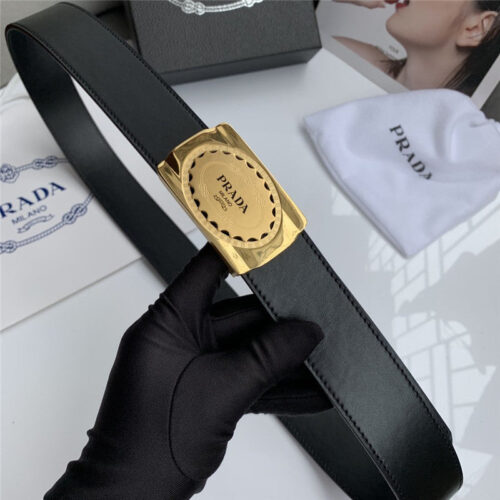 High Quality Luxury Prada 38Mm Belt Mens Gold product detail