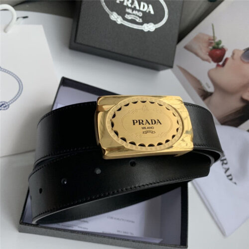 High Quality Luxury Prada 38Mm Belt Mens Gold product detail