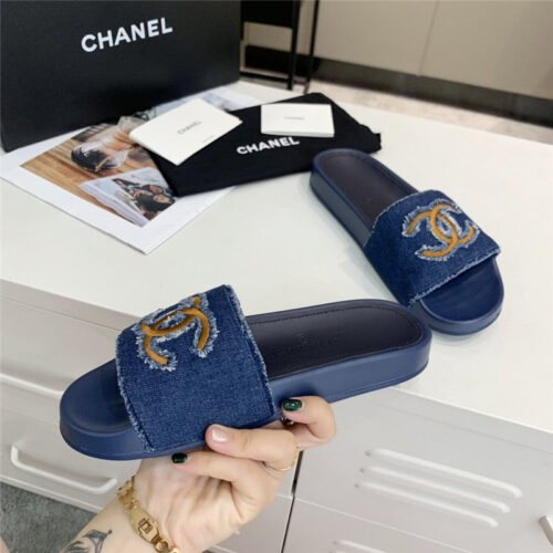 High Quality Luxury Chanel Denim Sandals Slippers product detail