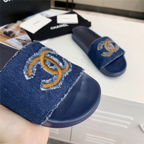 High Quality Luxury Chanel Denim Sandals Slippers product detail