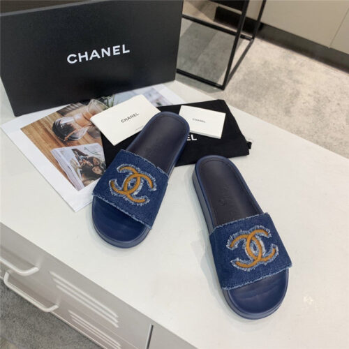 High Quality Luxury Chanel Denim Sandals Slippers product detail