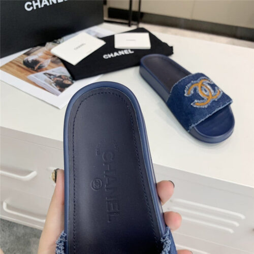 High Quality Luxury Chanel Denim Sandals Slippers product detail