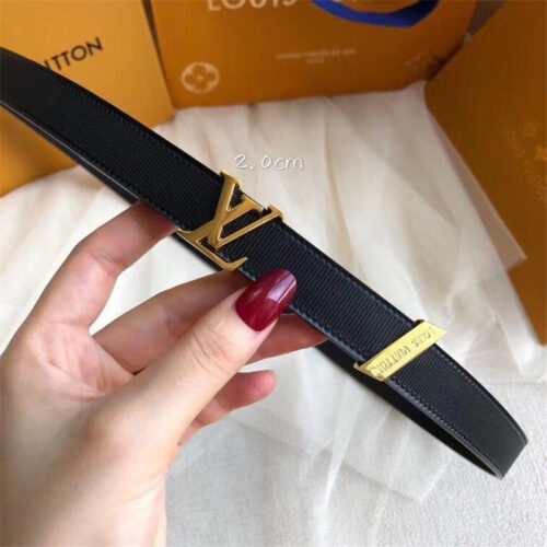 High Quality Luxury LV Initiales 20Mm Belt Women Black alternate view