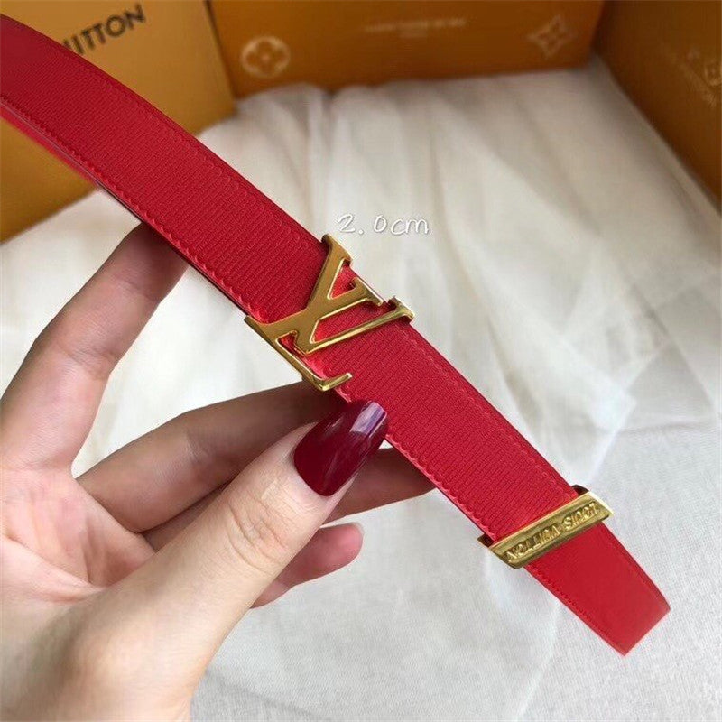 High Quality Luxury LV Initiales 20Mm Belt Women Red product detail