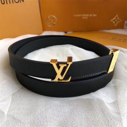 High Quality Luxury LV Initiales 20Mm Belt Women Black