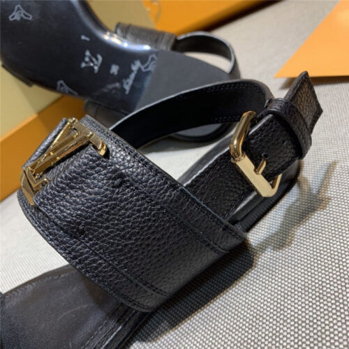 High Quality Luxury LV Sandals Women Black product detail