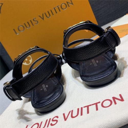High Quality Luxury LV Sandals Women Black product detail