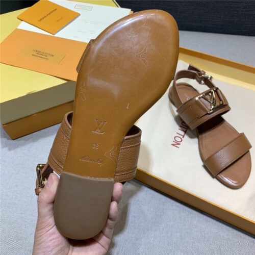 High Quality Luxury LV Sandals Women Brown product detail