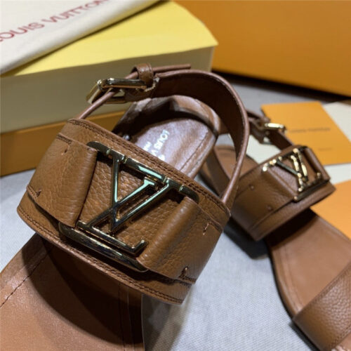 High Quality Luxury LV Sandals Women Brown product detail