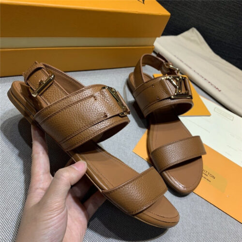 High Quality Luxury LV Sandals Women Brown alternate view