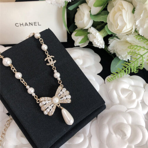 High Quality Luxury Chanel Bow Necklace