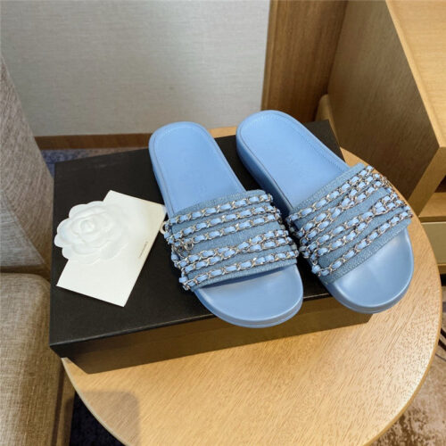 High Quality Luxury Chanel Chain Flip Flops – Style 14662