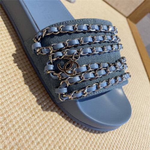 High Quality Luxury Chanel Chain Flip Flops – Style 14662 product detail