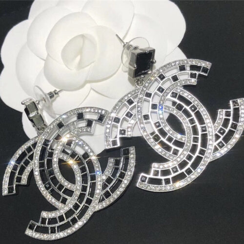 High Quality Luxury Chanel Cc Crystal Earrings product detail