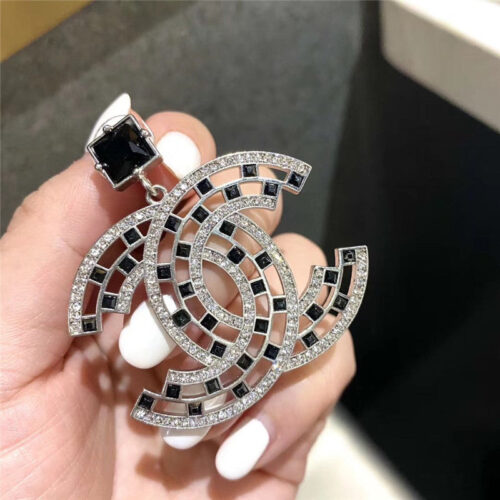 High Quality Luxury Chanel Cc Crystal Earrings product detail