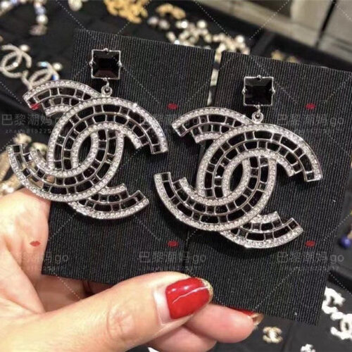 High Quality Luxury Chanel Cc Crystal Earrings product detail