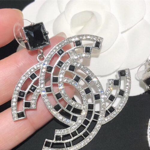 High Quality Luxury Chanel Cc Crystal Earrings product detail