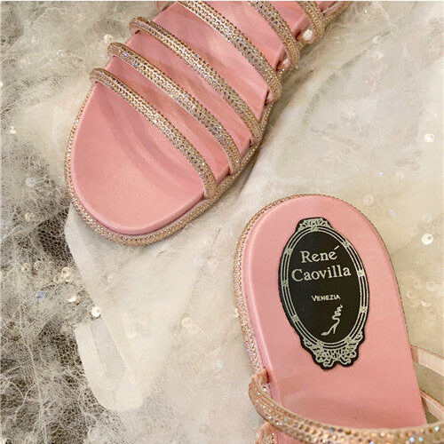High Quality Luxury Rene Caovilla Rome Slippers Sandals – Style 98438 product detail