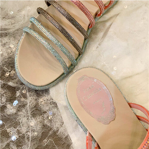 High Quality Luxury Rene Caovilla Rome Slippers Sandals – Style 72454 product detail