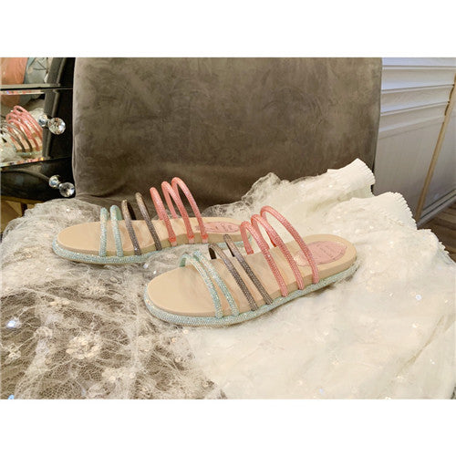High Quality Luxury Rene Caovilla Rome Slippers Sandals – Style 72454
