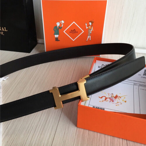 High Quality Luxury Hermes Belt Men Gold alternate view