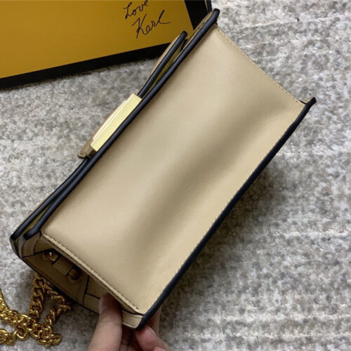 High Quality Luxury Fendi Embroidery FF Bag Gold product detail