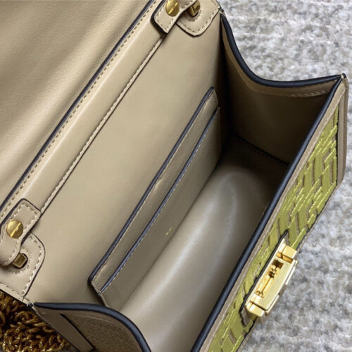 High Quality Luxury Fendi Embroidery FF Bag Gold product detail