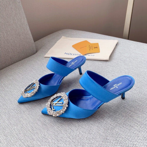 High Quality Luxury LV Madeleine Sandals Blue