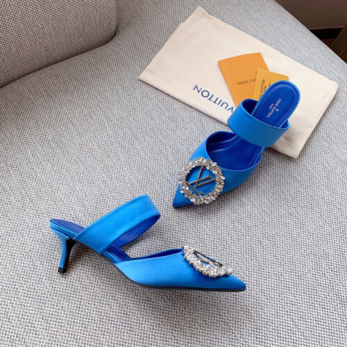 High Quality Luxury LV Madeleine Sandals Blue alternate view