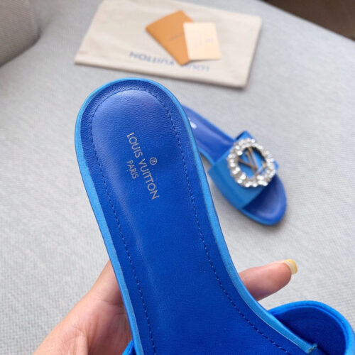 High Quality Luxury LV Madeleine Sandals Blue – Style 37667 product detail