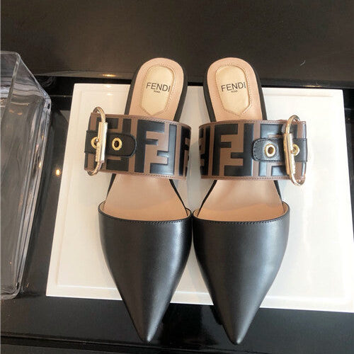High Quality Luxury Fendi Pointed Flat Slippers alternate view