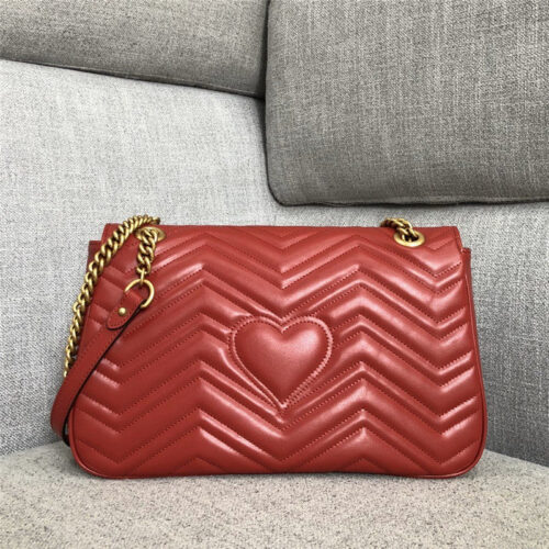 High Quality Luxury GG Marmont Large Shoulder Bag Red alternate view