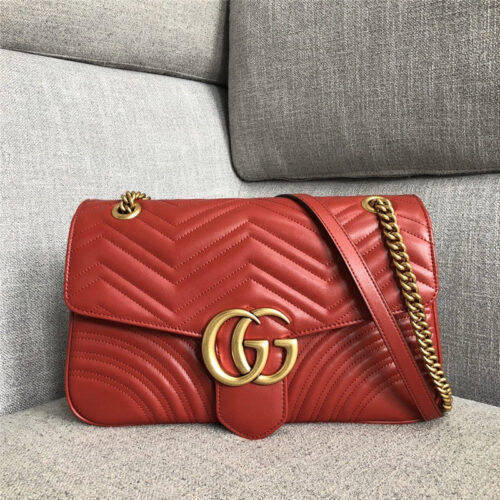 High Quality Luxury GG Marmont Large Shoulder Bag Red