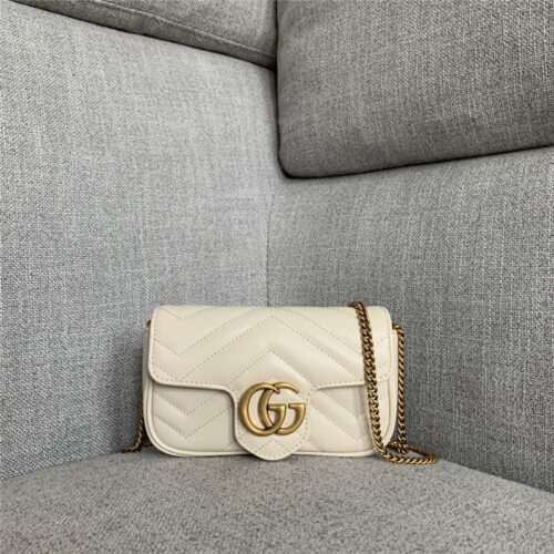High Quality Luxury GG Marmont Best Quality Mini Bag White