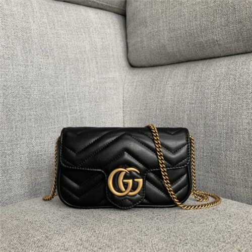 High Quality Luxury GG Marmont Best Quality Mini Bag Black