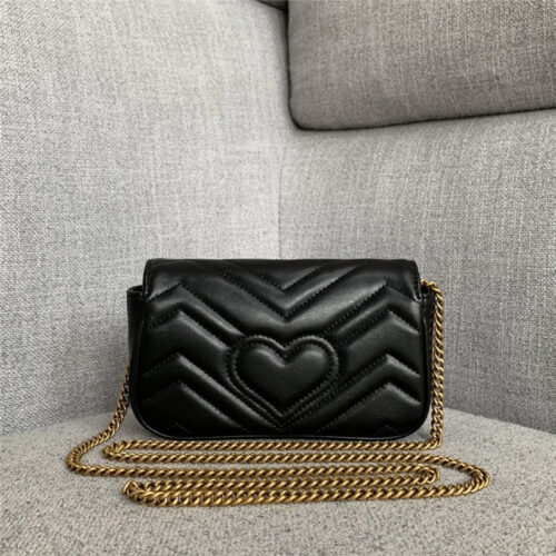 High Quality Luxury GG Marmont Best Quality Mini Bag Black alternate view