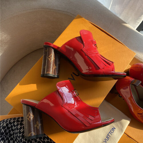 High Quality Luxury LV Ankle Boots Shoes Red alternate view