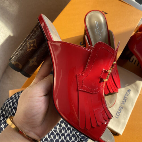 High Quality Luxury LV Ankle Boots Shoes Red product detail