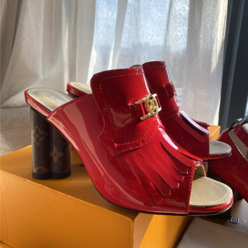 High Quality Luxury LV Ankle Boots Shoes Red