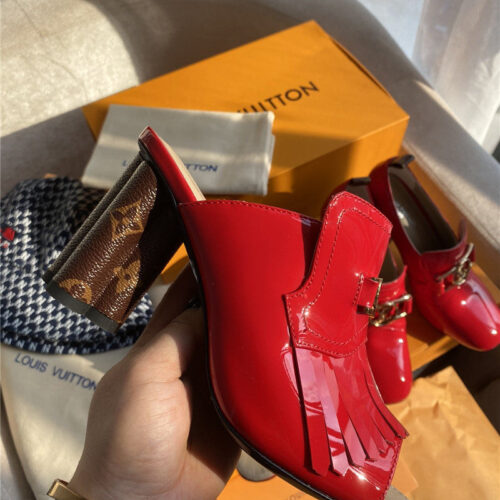 High Quality Luxury LV Ankle Boots Shoes Red product detail