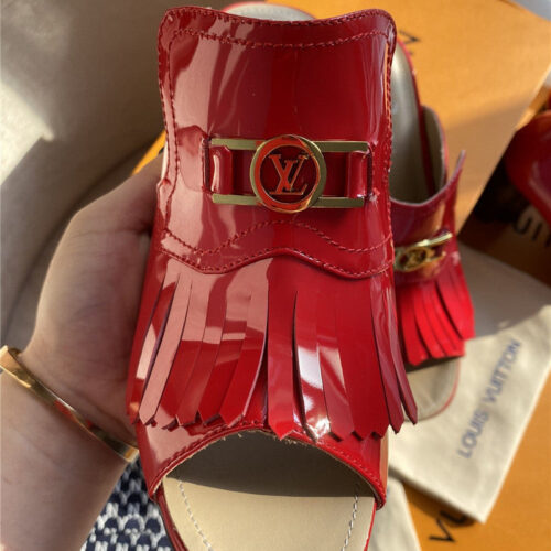 High Quality Luxury LV Ankle Boots Shoes Red product detail