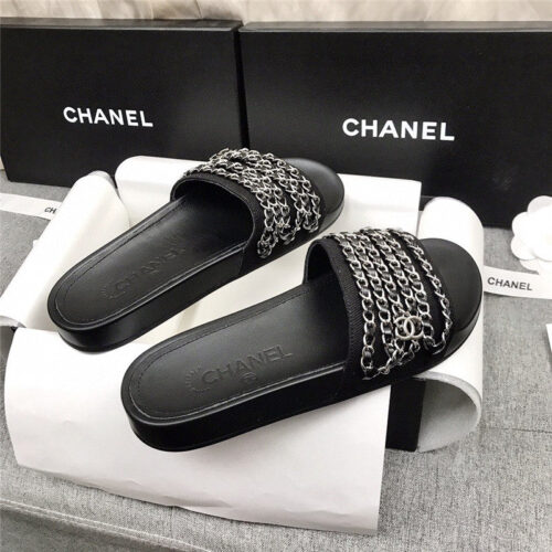 High Quality Luxury Chanel Beach Chain Slippers