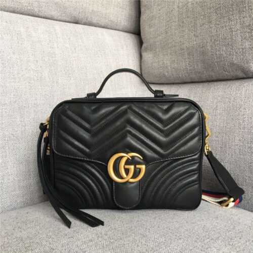 High Quality Luxury Gucci GG Marmont Bag Black