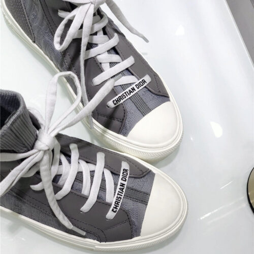 High Quality Luxury Dior High Top Sneakers Women Gray product detail
