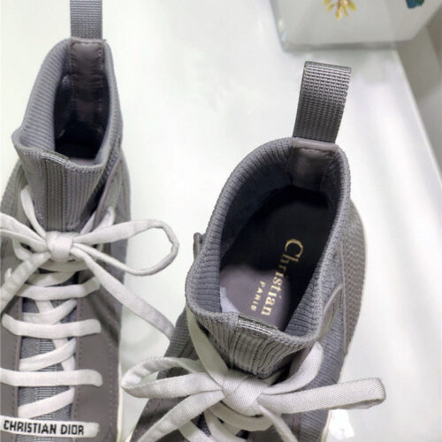 High Quality Luxury Dior High Top Sneakers Women Gray product detail