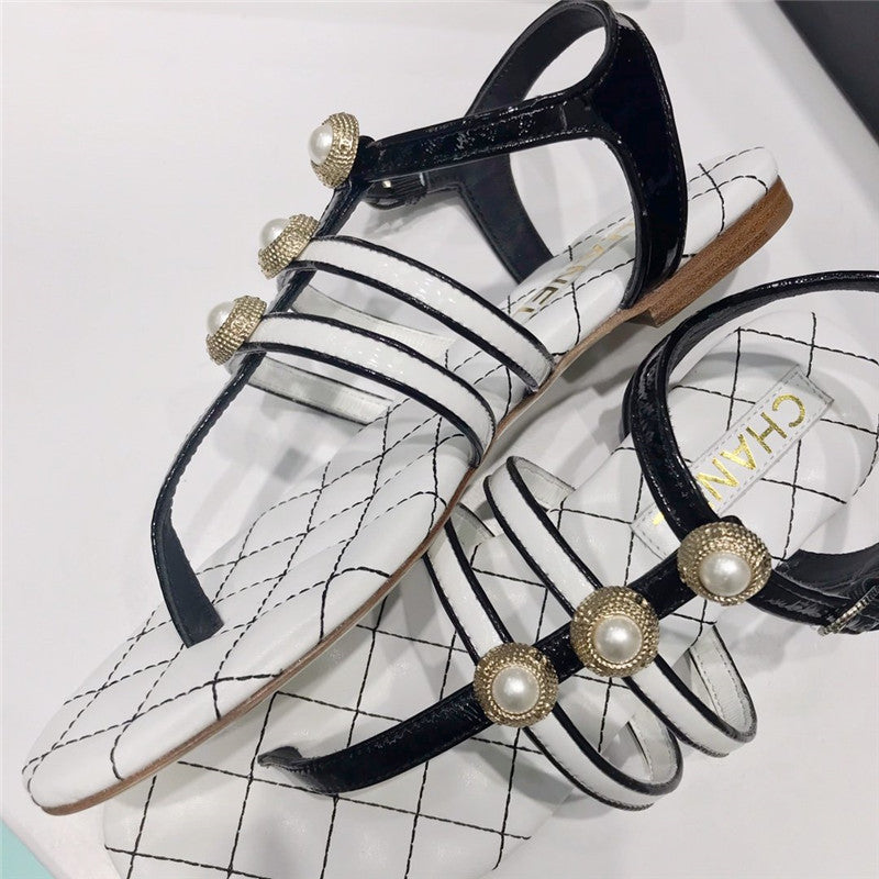 High Quality Luxury Chanel Pearl Sandals – Style 28934 product detail