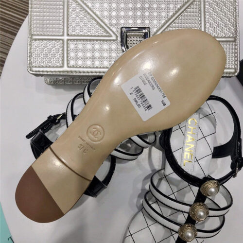 High Quality Luxury Chanel Pearl Sandals – Style 28934 product detail